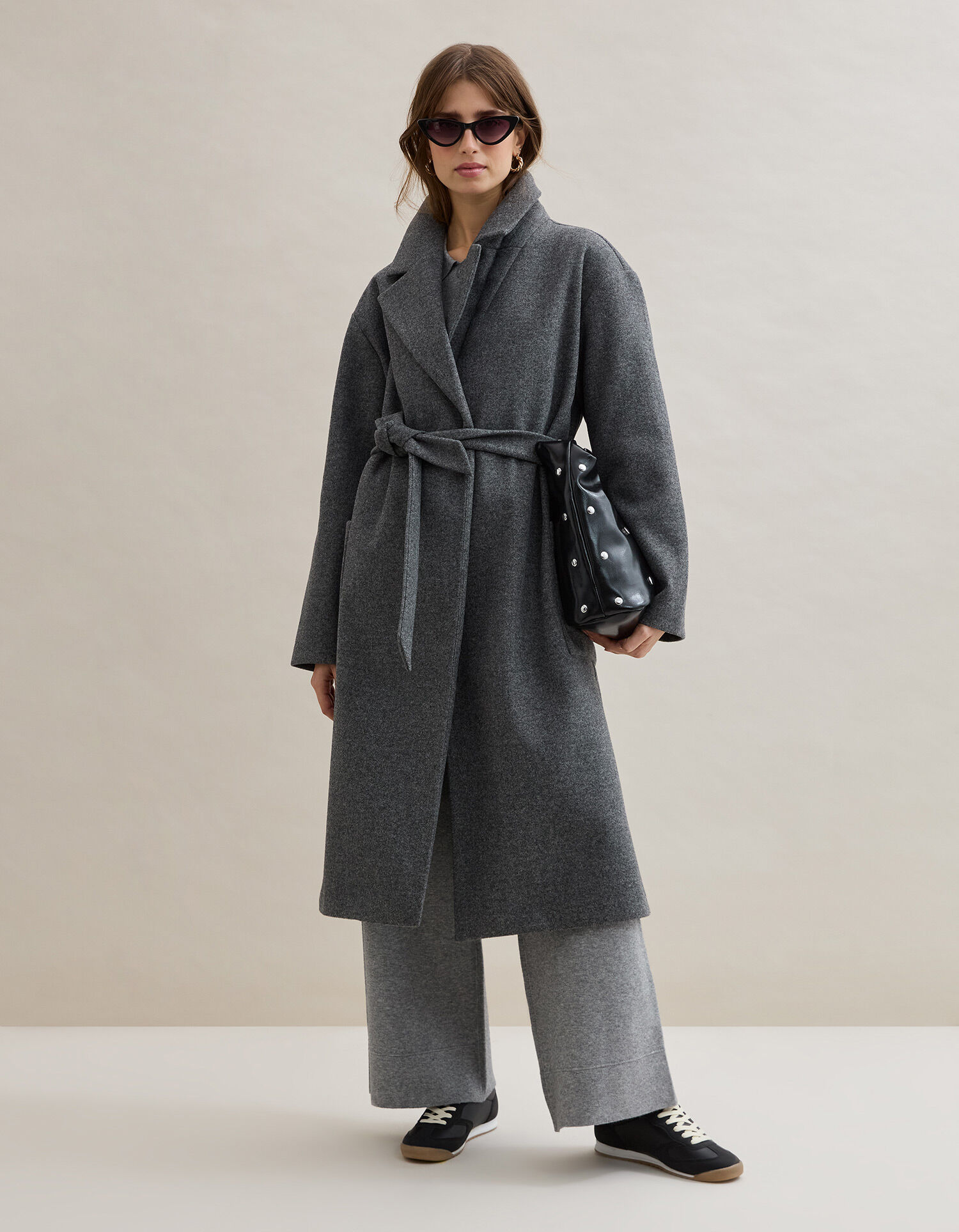 Comprar Online Casaco Comprido, Mulher, Cinzento