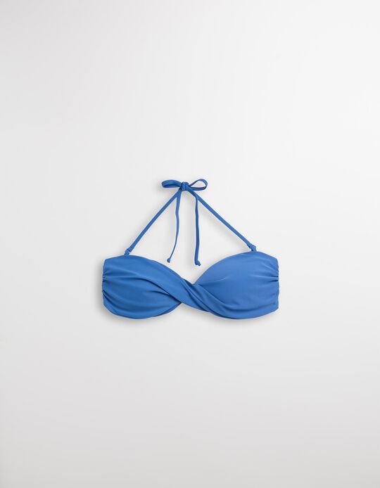 Comprar Online Top de Biquíni Cruzado, Mulher, Azul