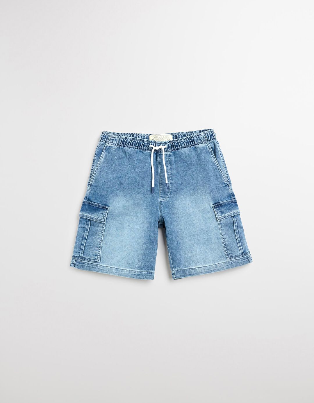 Calções de Ganga Cargo, Homem, Azul Claro