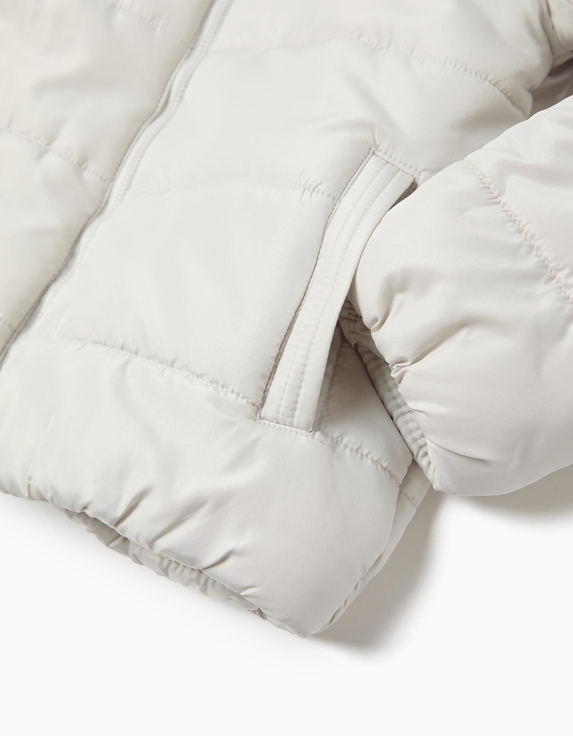 Comprar Online Casaco Acolchoado com Capuz, Menino, Cinzento