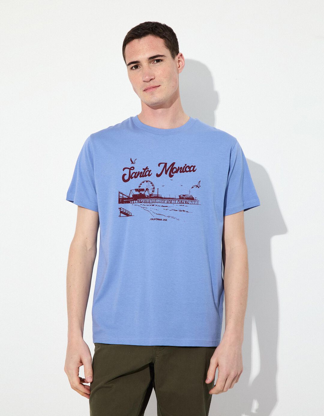 T-shirt, Homem, Azul 