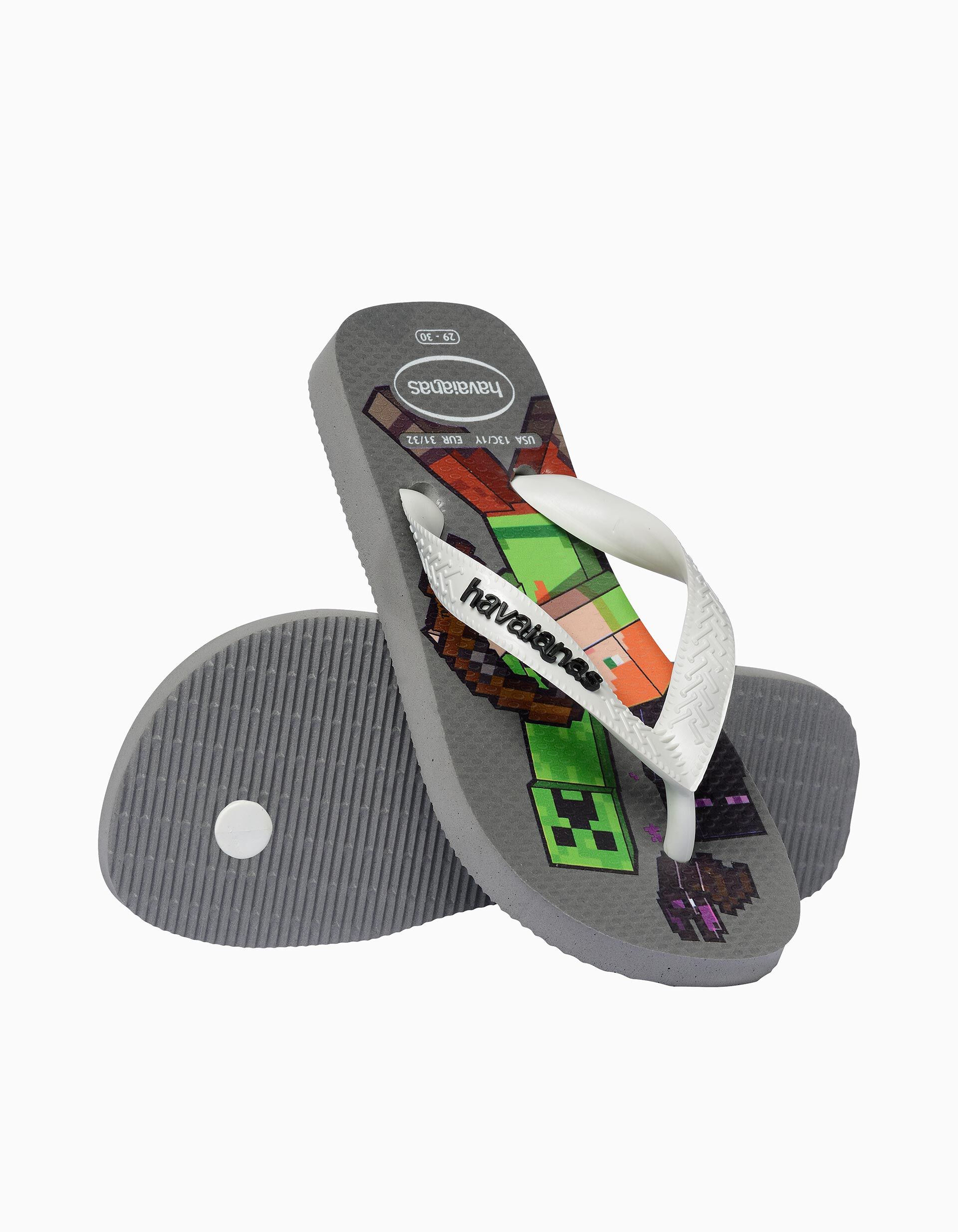 Comprar Online Chinelos Havaianas 'Minecraft', Menino, Cinzento