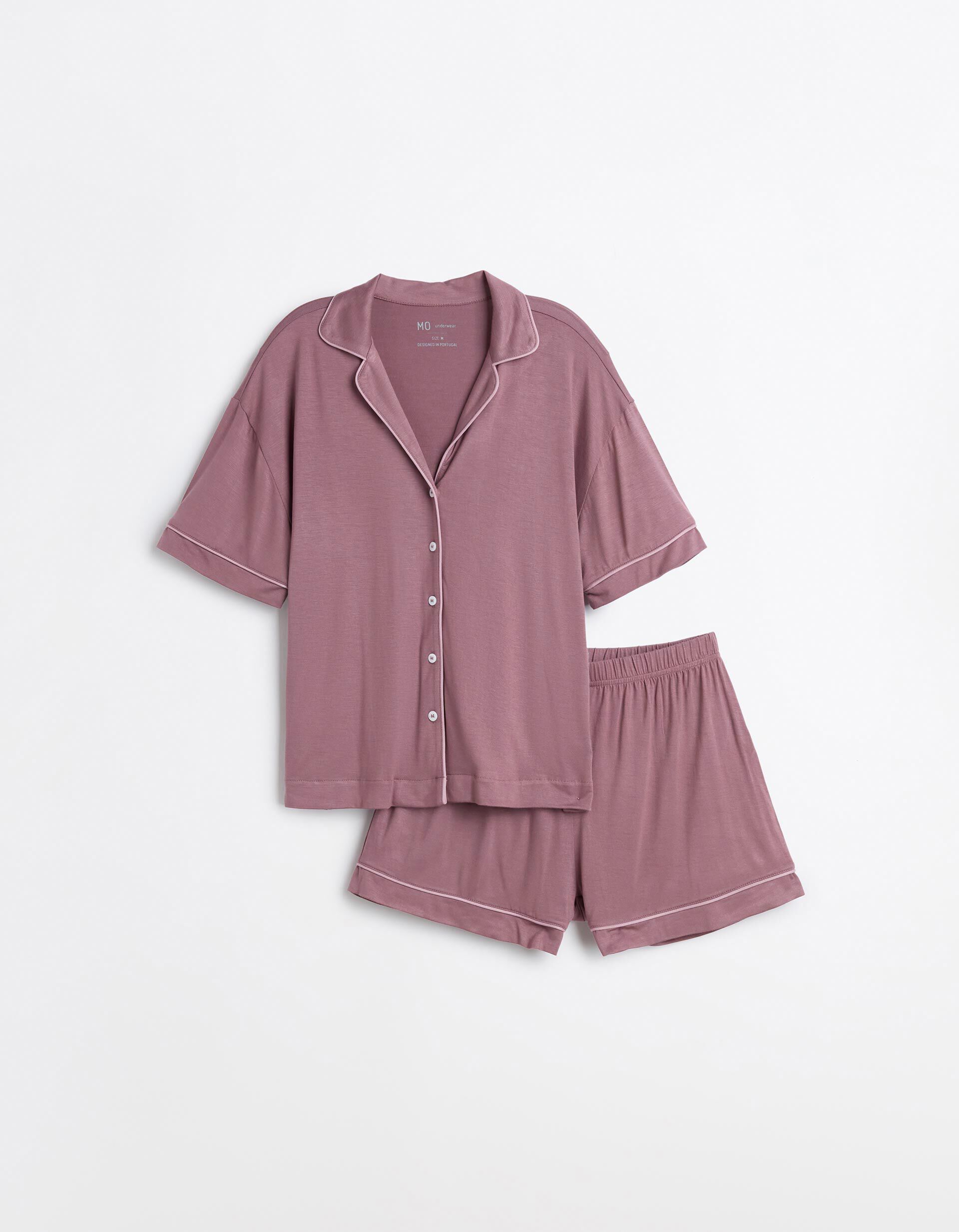 Comprar Online Pijama Em Viscose, Mulher, Rosa