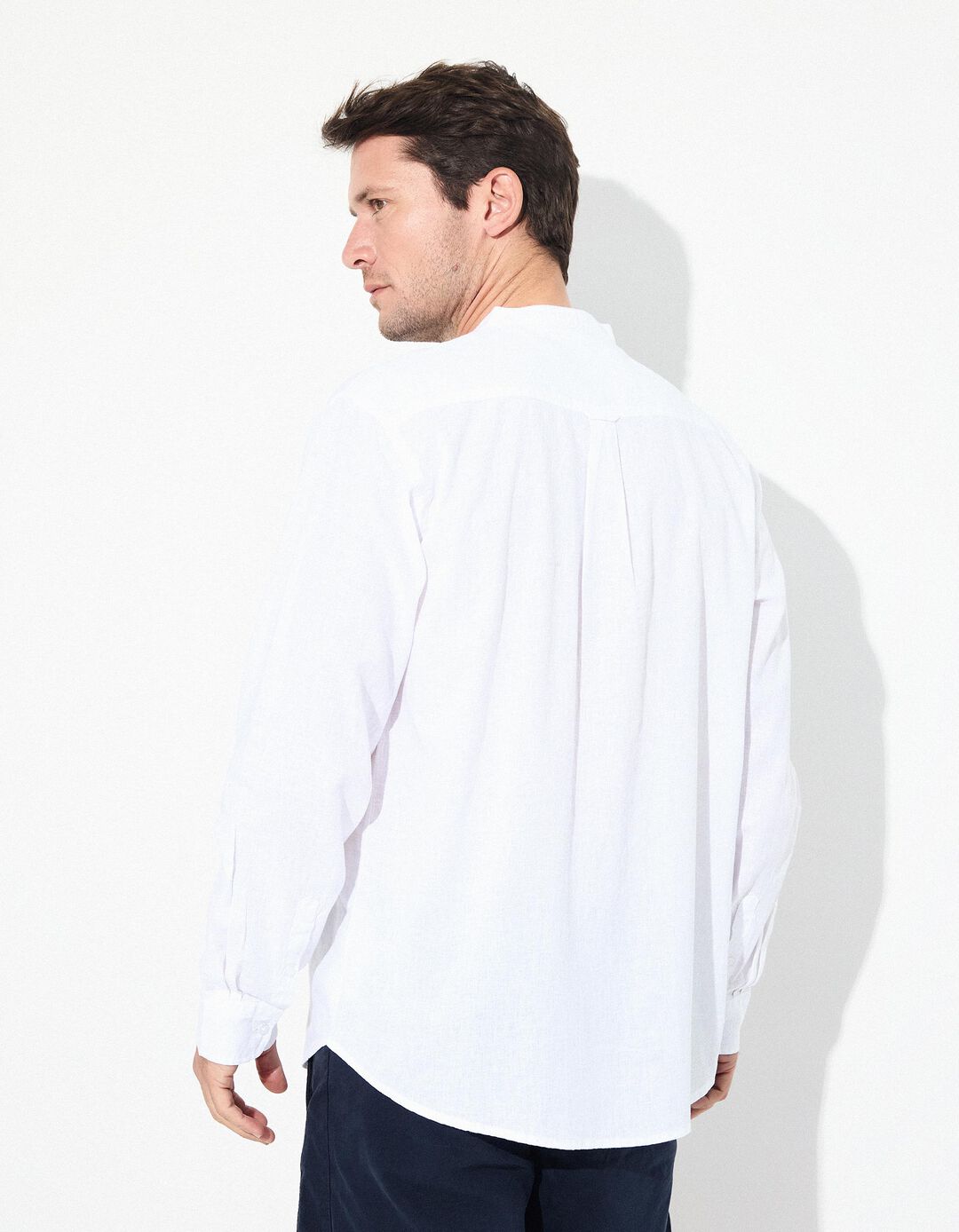 Camisa com Linho, Homem, Branco