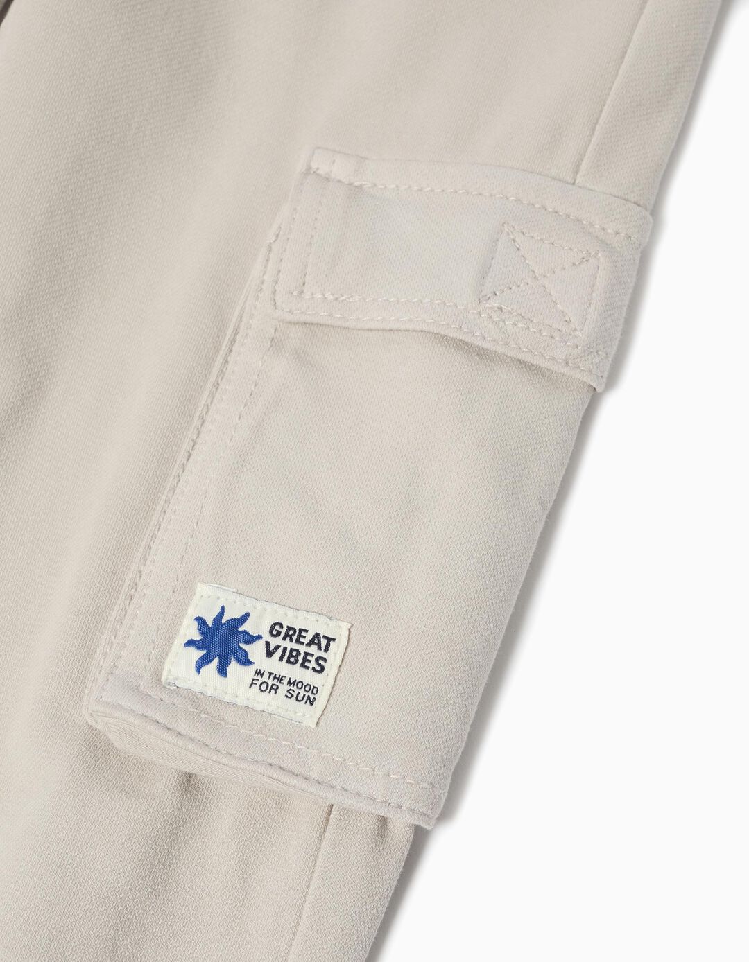 Joggers Cargo, Menino, Cinzento