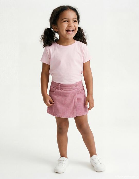 Comprar Online Saia-Cal&ccedil;&atilde;o de Ganga, Menina, Rosa Escuro