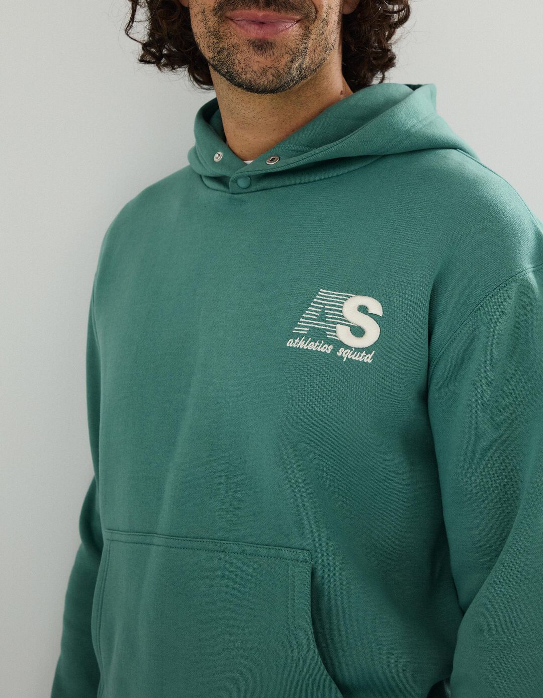 Sweatshirt com Capuz, Homem, Verde Escuro