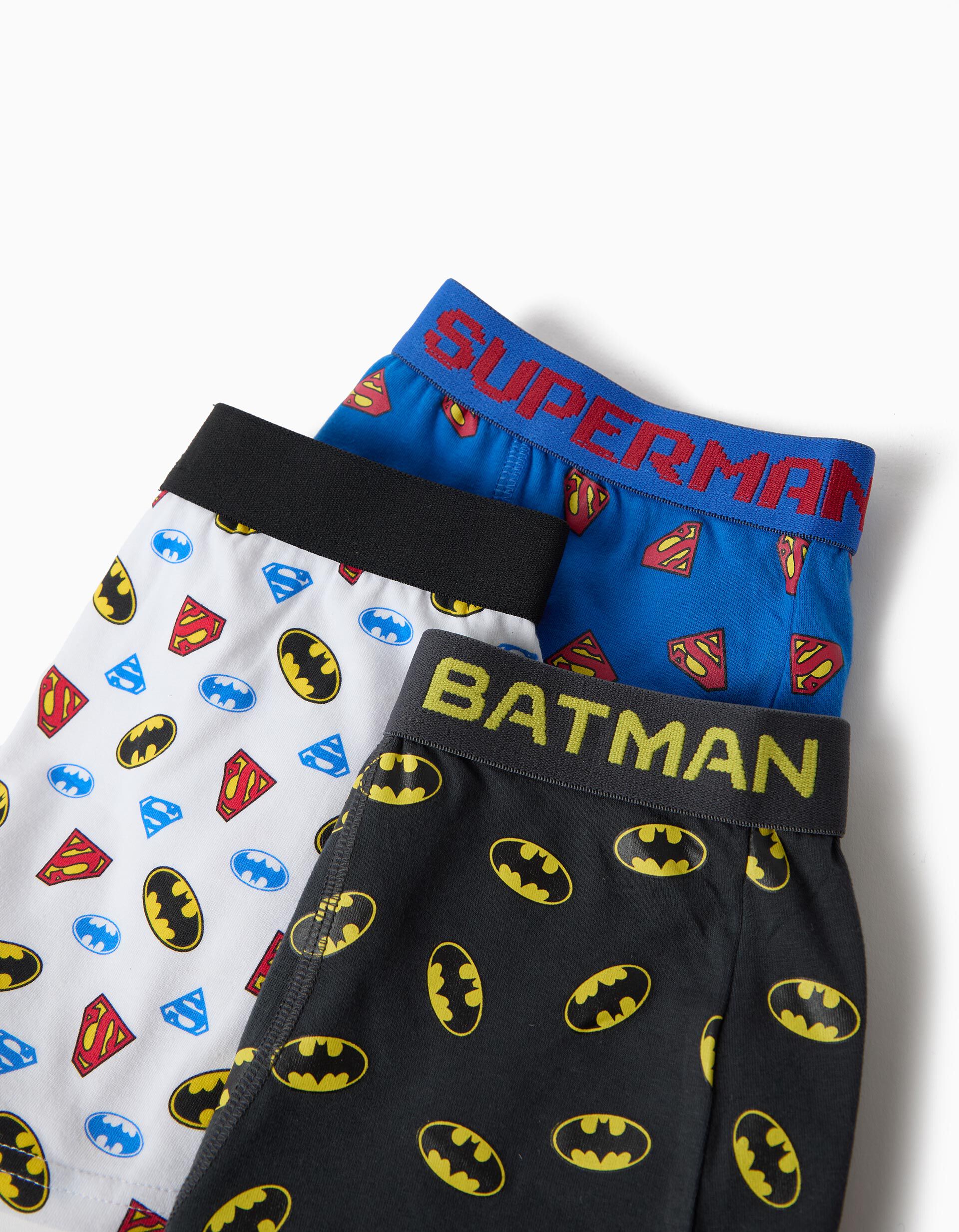 Comprar Online Pack 3 Boxers 'Batman' e 'Superman', Menino, Multicolor