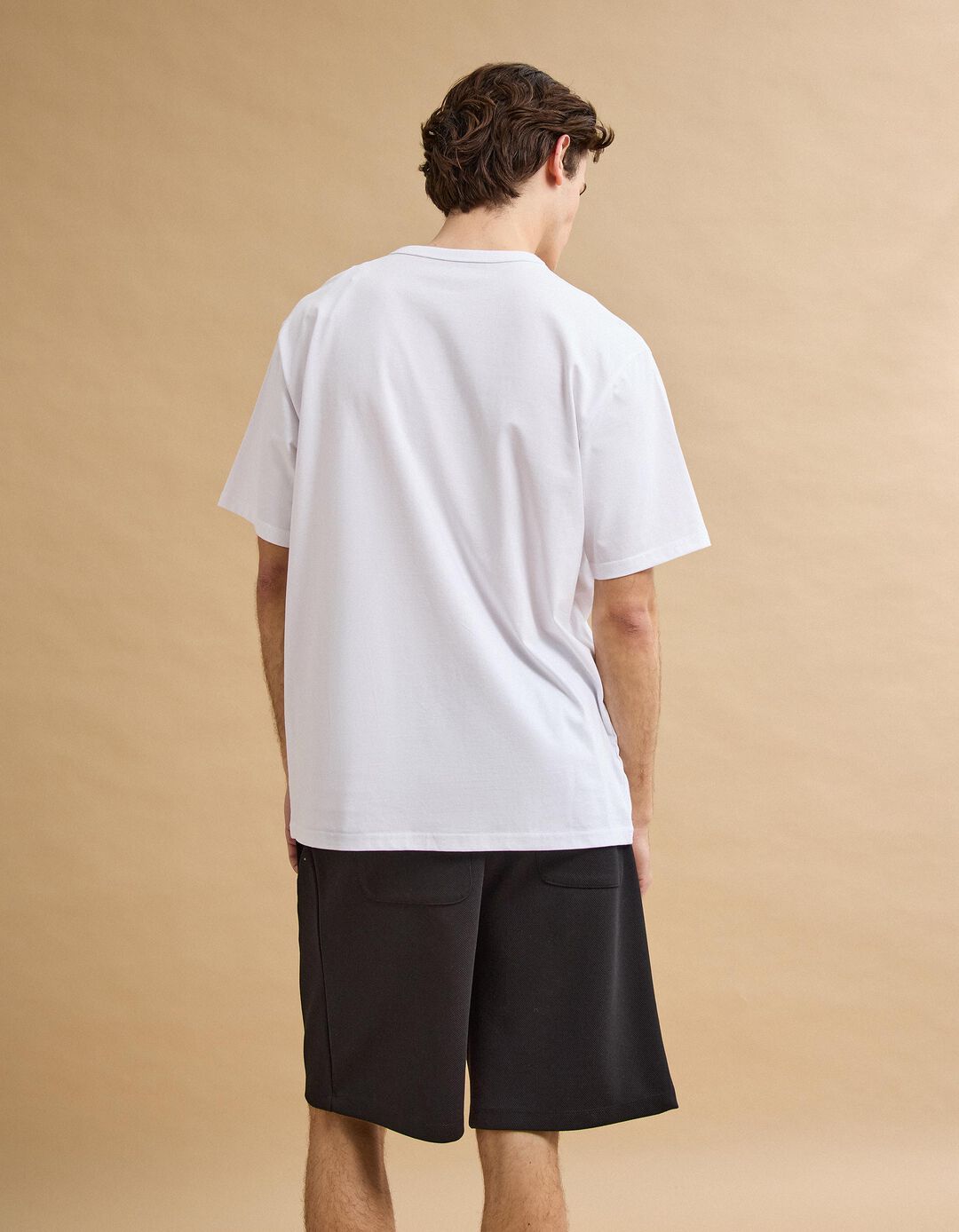 T-shirt Heavy Jersey Estampada, Homem, Branco