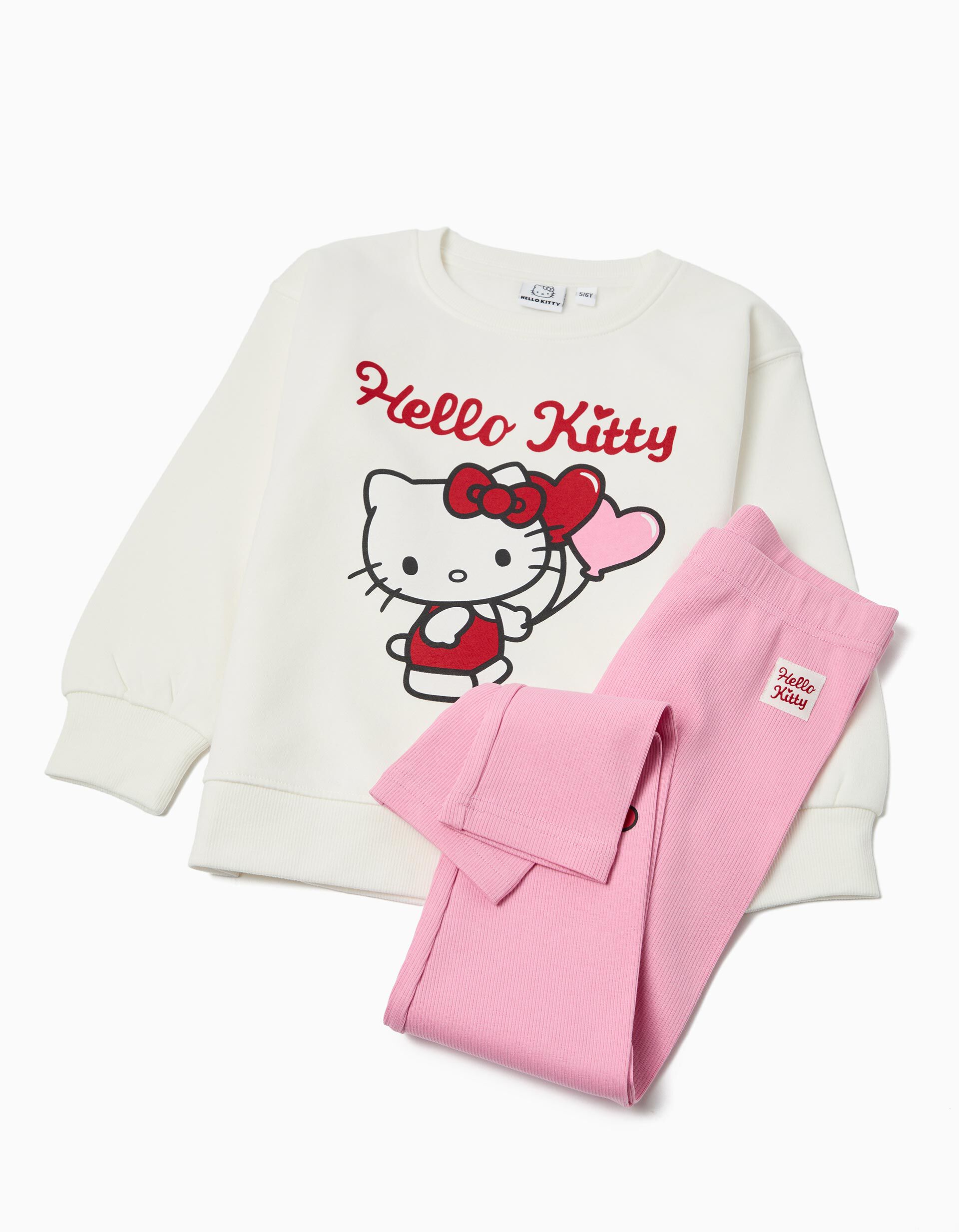 Comprar Online Conjunto Sweatshirt e Leggings 'Hello Kitty', Menina, Branco