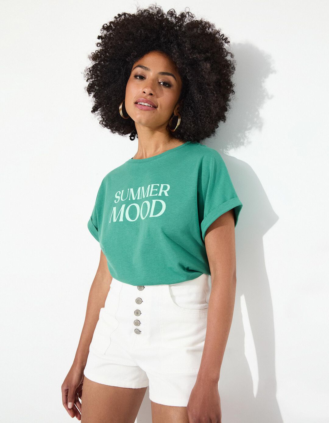 T-shirt Print, Mulher, Verde