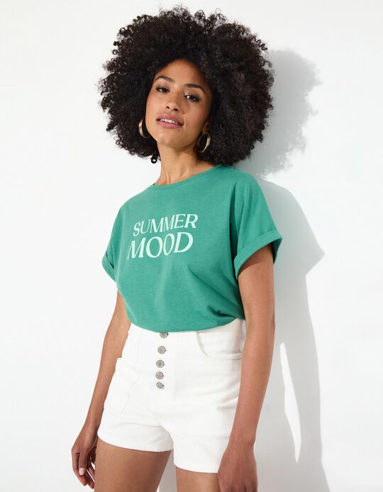 Comprar Online T-shirt Print, Mulher, Verde