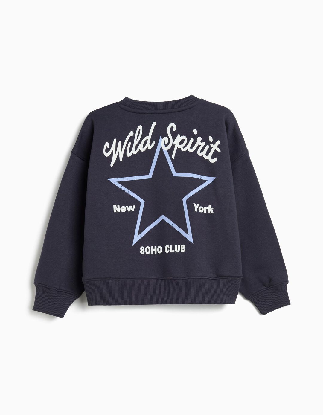 Sweatshirt de Felpa, Menina, Azul Escuro