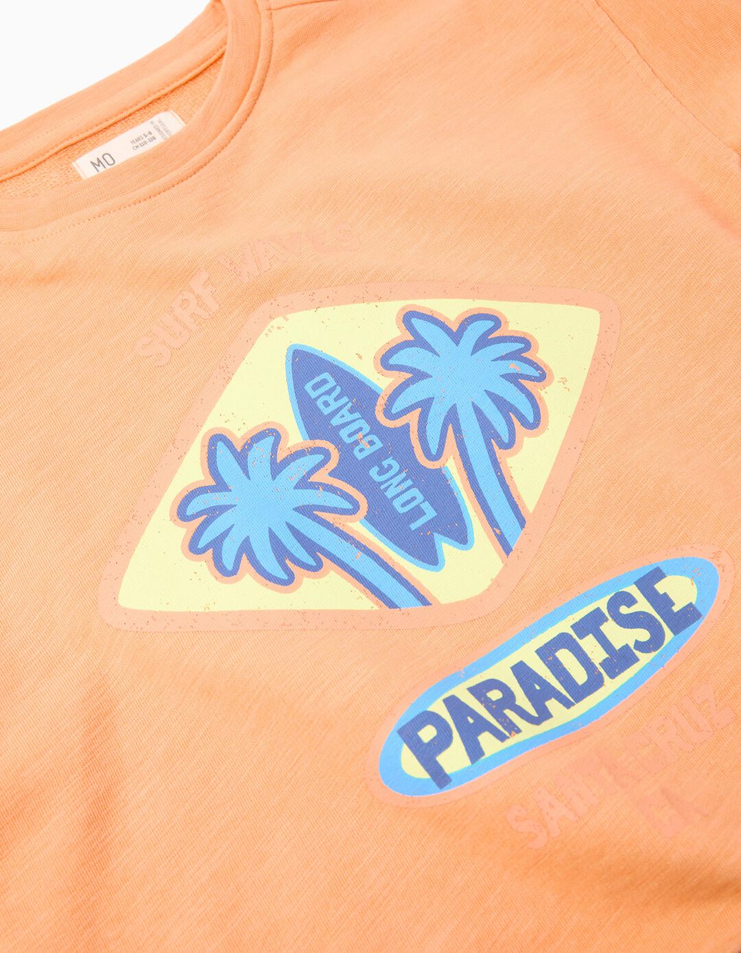 Sweatshirt Estampada, Menino, Laranja Claro