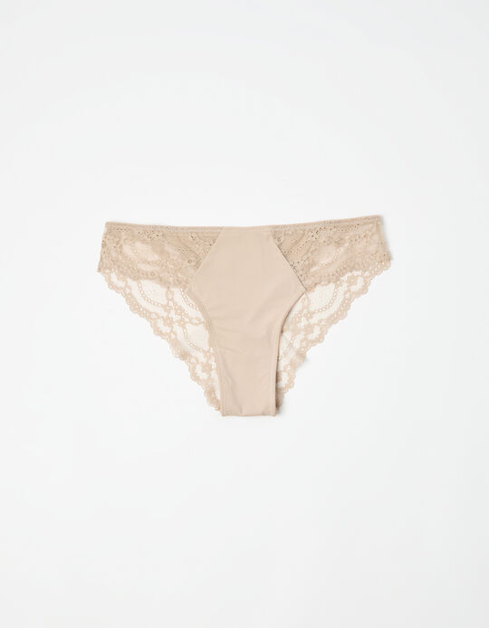Comprar Online Cuecas Brief com Renda, Mulher, Bege