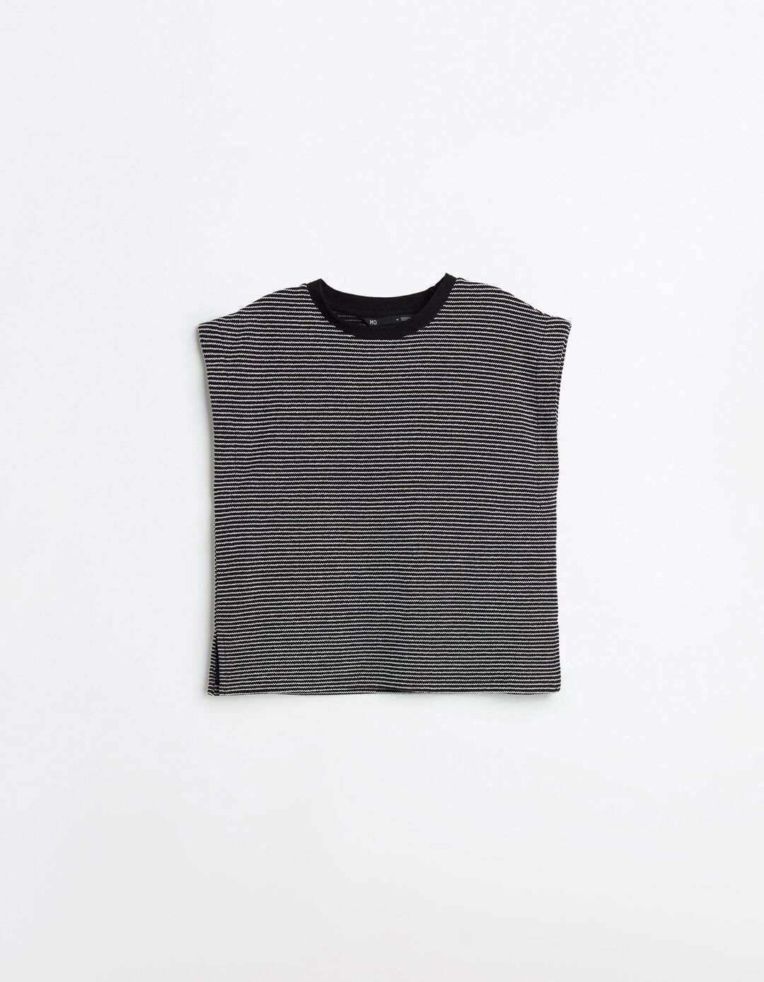 T-shirt Riscas, Mulher, Preto