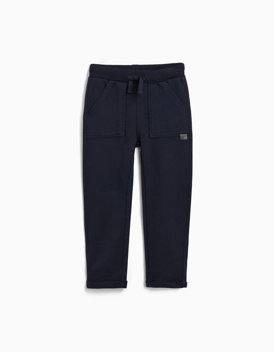 Comprar Online Calças de Felpa, Menino, Azul Escuro 