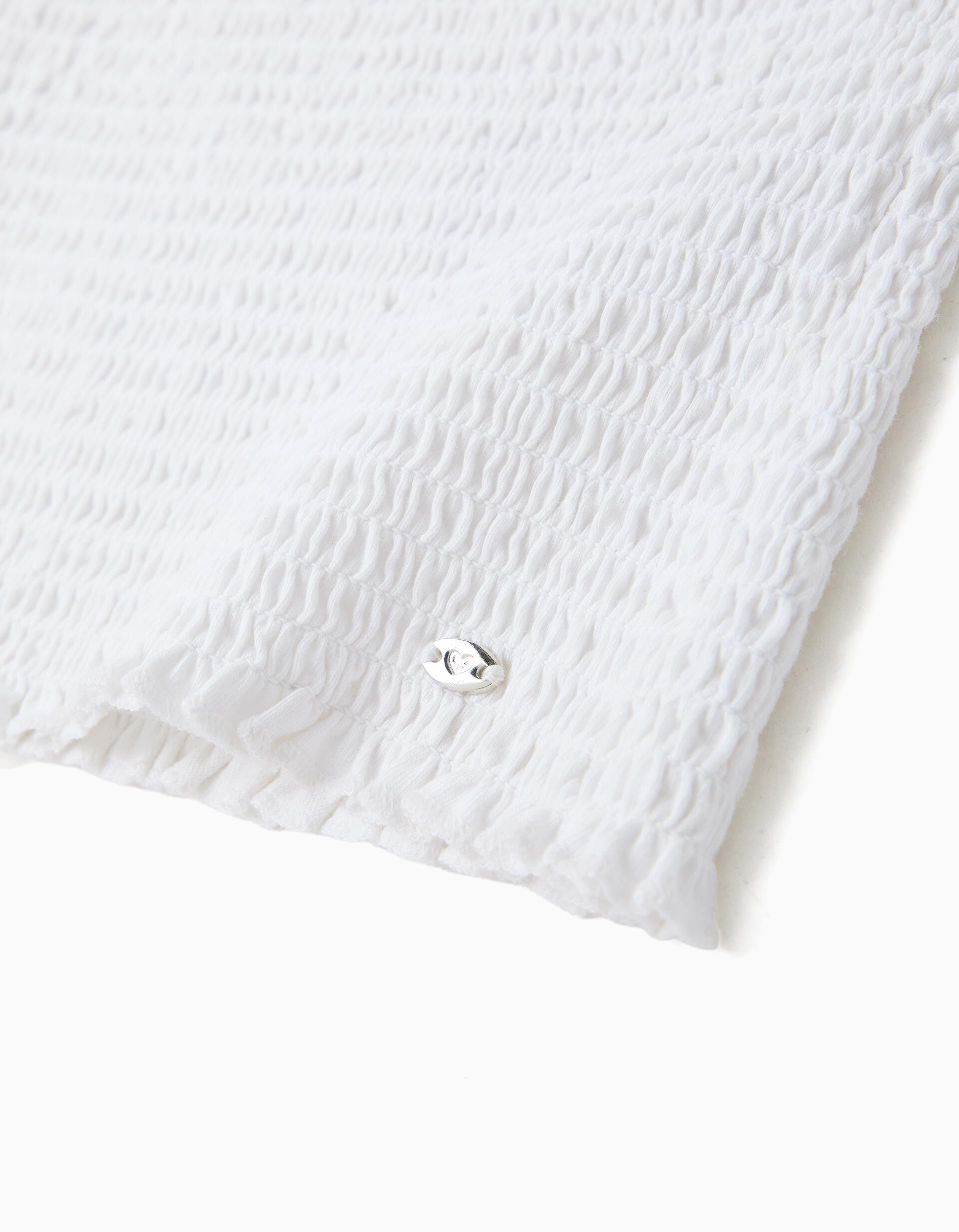 Comprar Online Top Franzido Smock, Menina, Branco