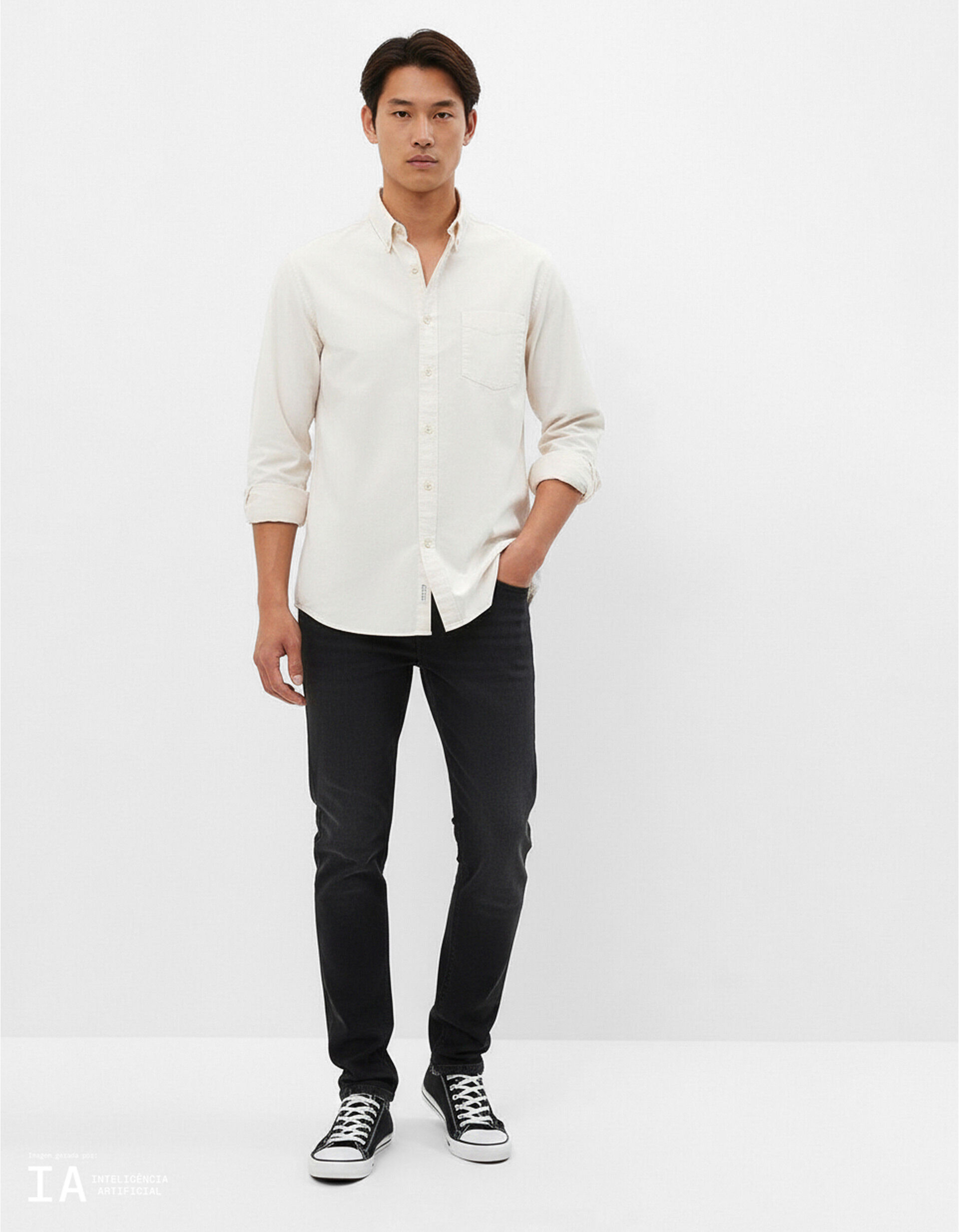 Comprar Online Jeans Skinny Fit, Homem, Preto