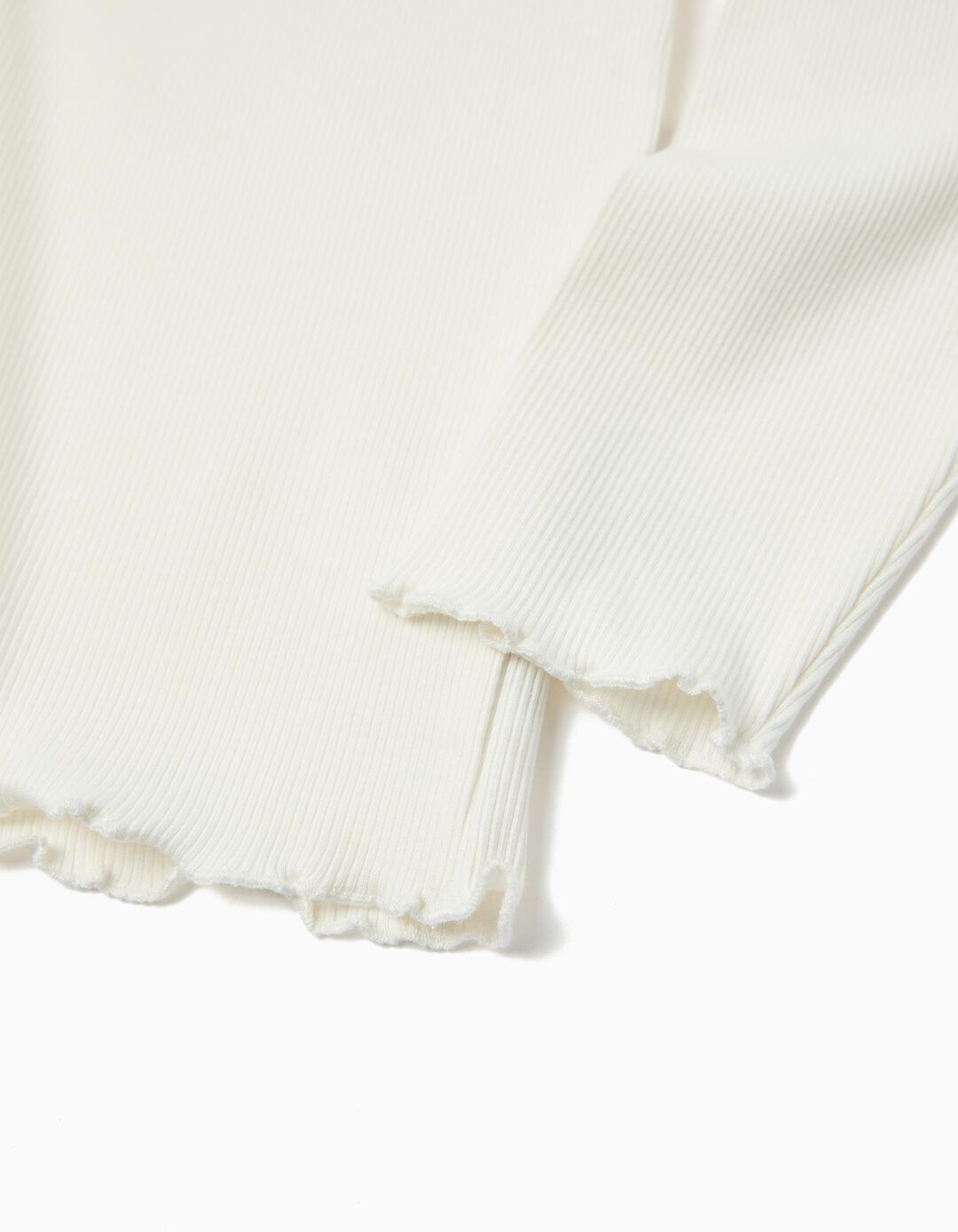 T-shirt de Manga Comprida, Menina, Branco