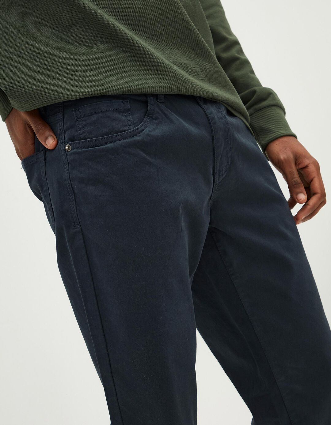 Calças 'Slim fit', Homem, Azul Escuro