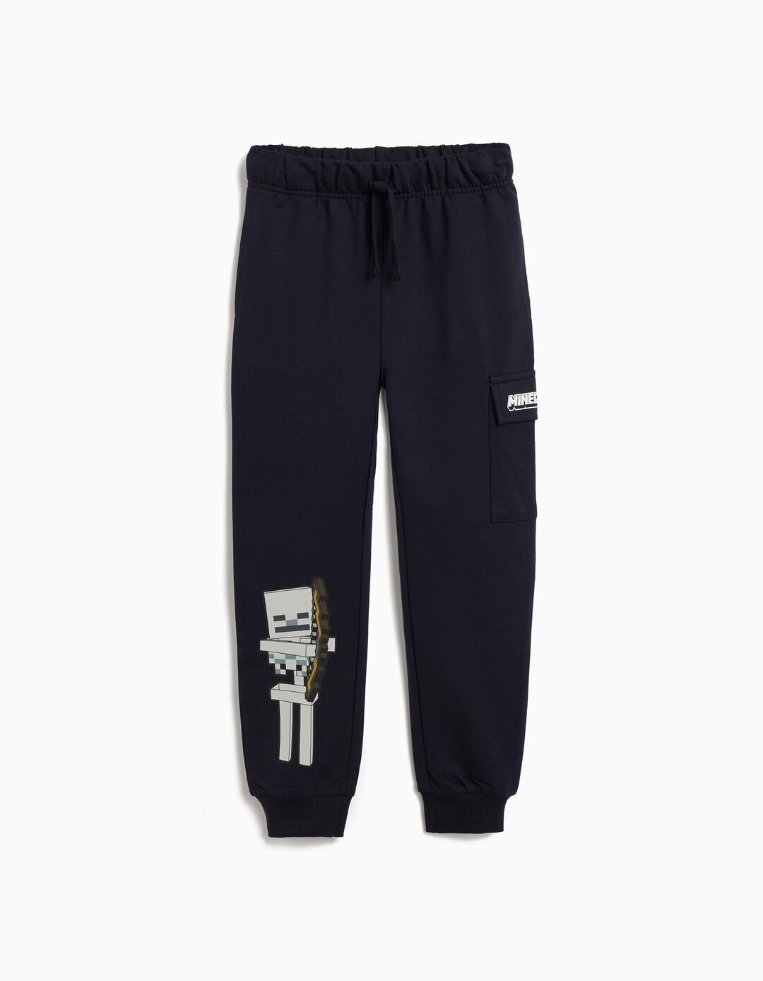 Calças Jogging de Felpa 'Minecraft', Menino, Azul Escuro 