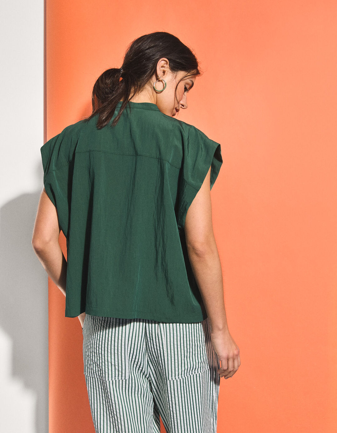 Blusa com Liocel, Mulher, Verde