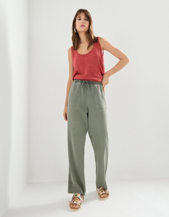 Comprar Online Calças Joggers, Mulher, Verde Claro