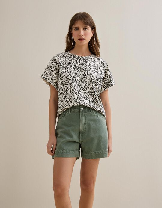 Comprar Online T-shirt Animal Print, Mulher, Preto
