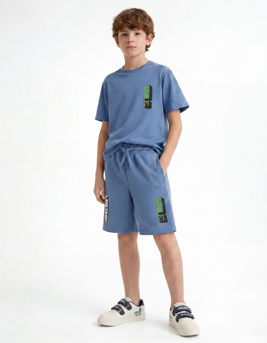 Cal&ccedil;&otilde;es 'Minecraft', Menino, Azul
