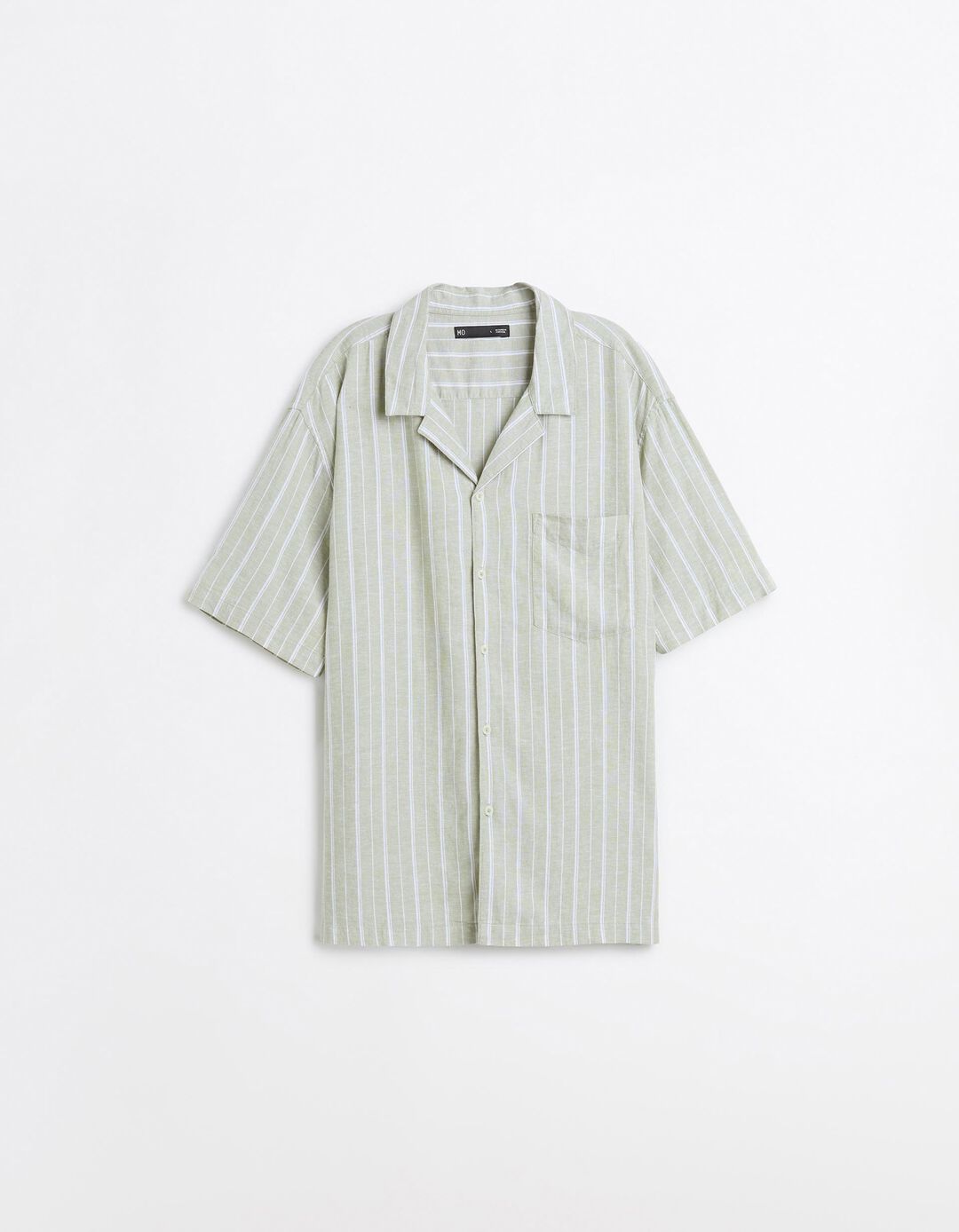 Camisa Com Linho, Homem, Verde Claro