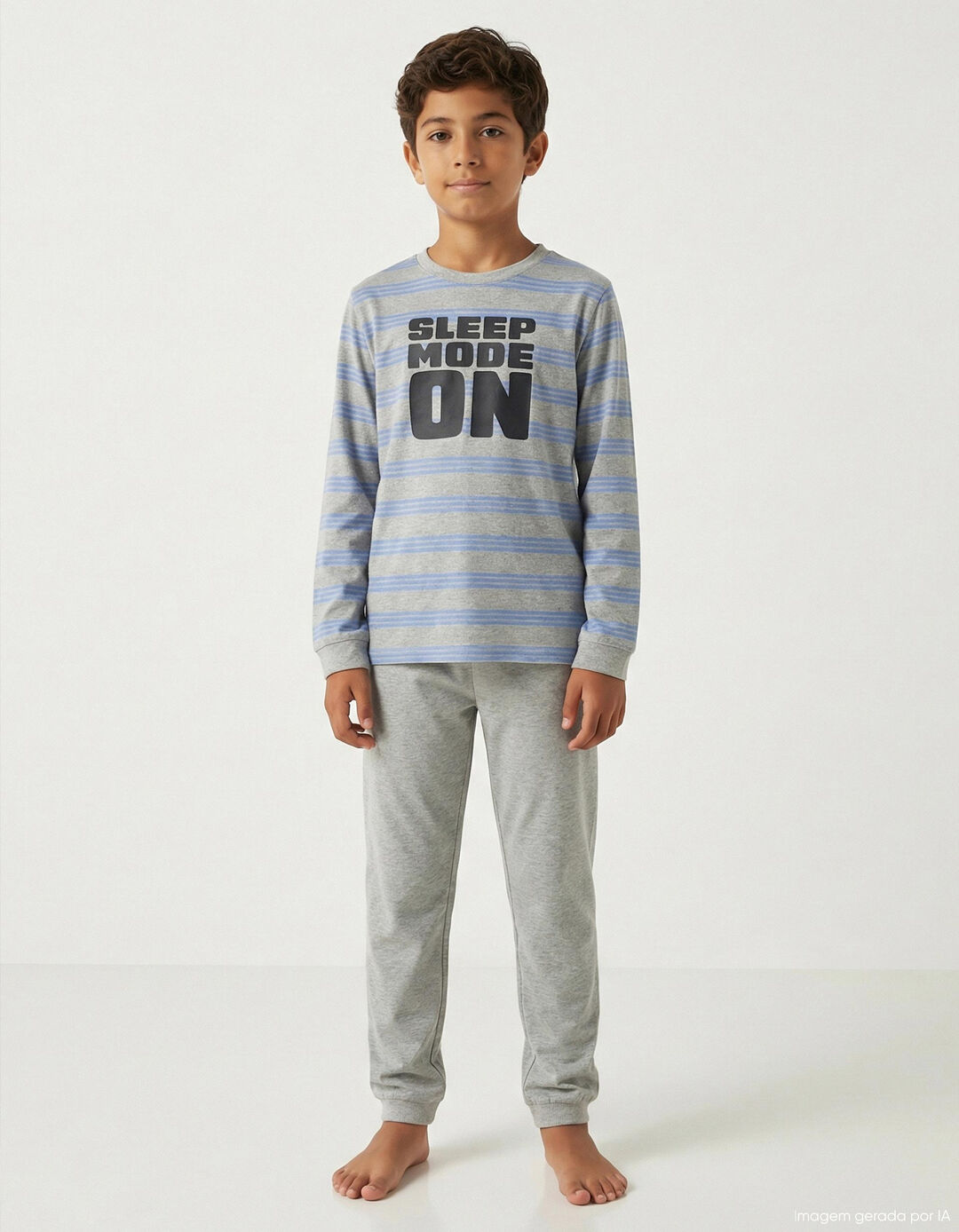 Pijama, Menino, Cinzento Claro