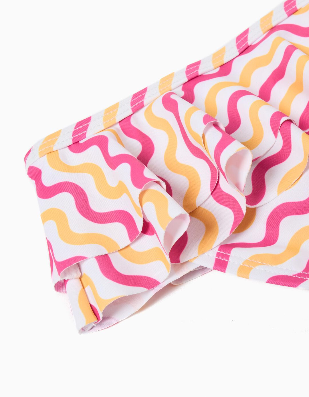 Cuecas de Banho Folhos, Menina, Branco