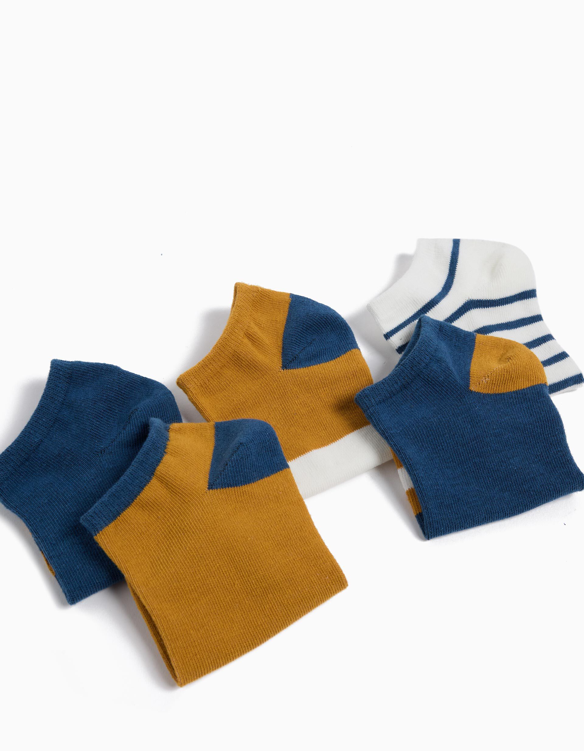 Comprar Online Pack 5 Pares de Meias Tornozelo, Menino, Multicor