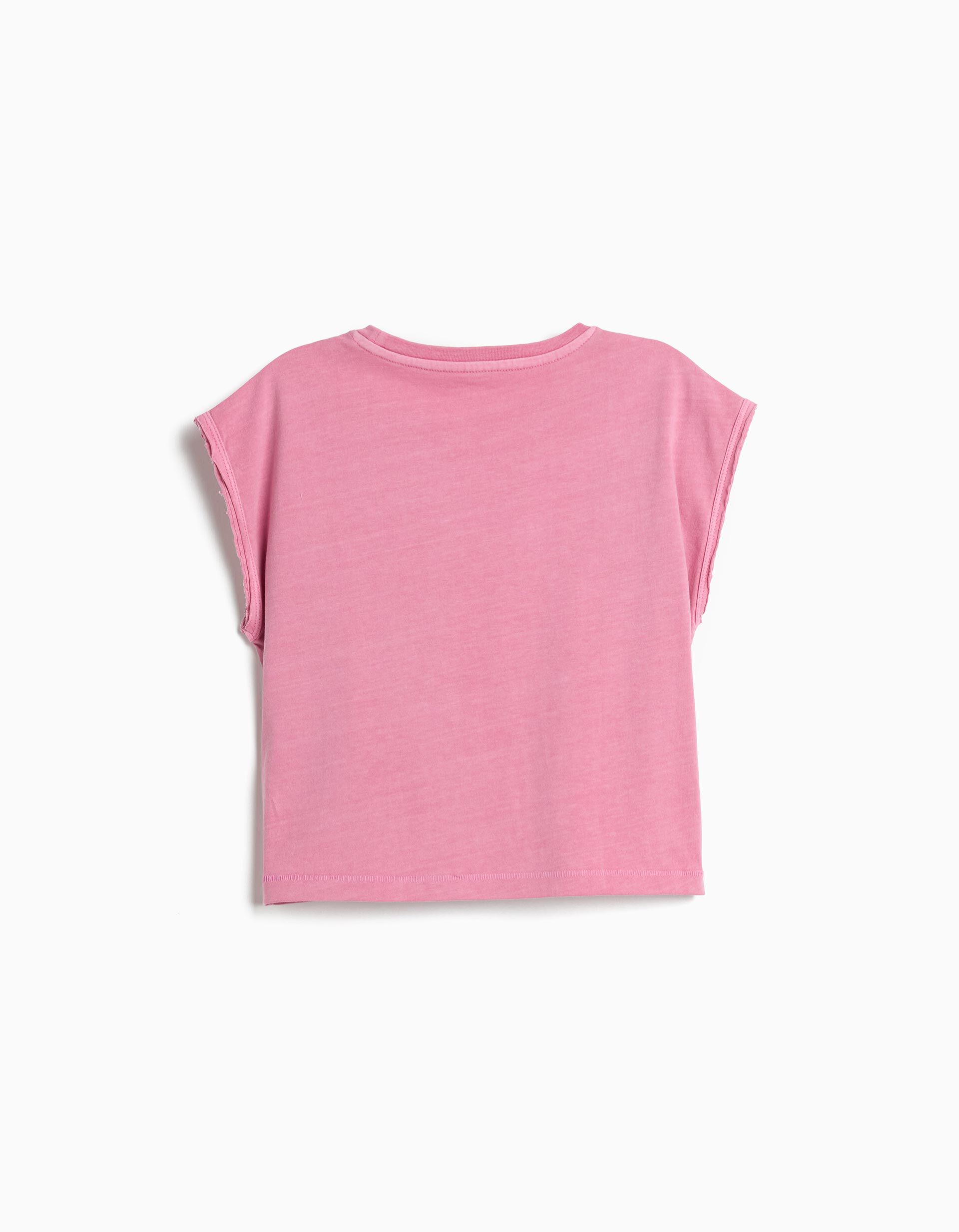 Comprar Online T-shirt Estampada, Menina, Rosa