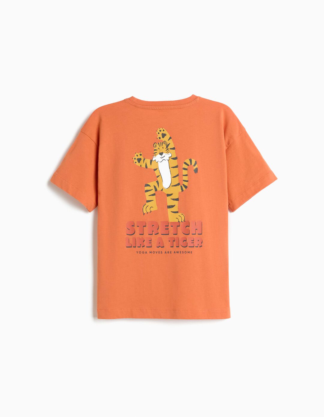 T-shirt Estampada, Menino, Laranja Escuro