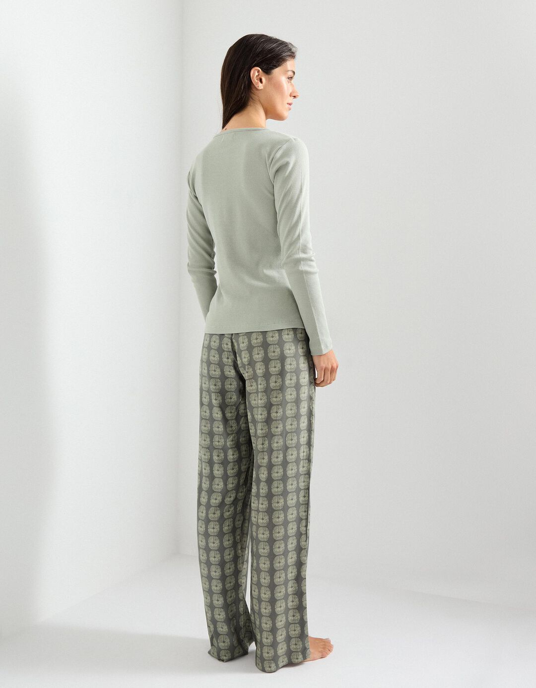 Pijama Jersey, Mulher, Cinzento Claro 