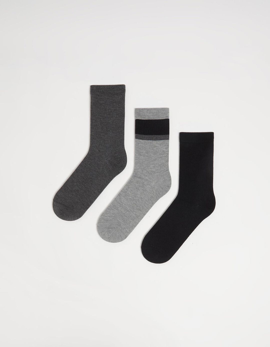 Pack 3 Pares de Meias Mistura de Lã, Homem, Cinzento