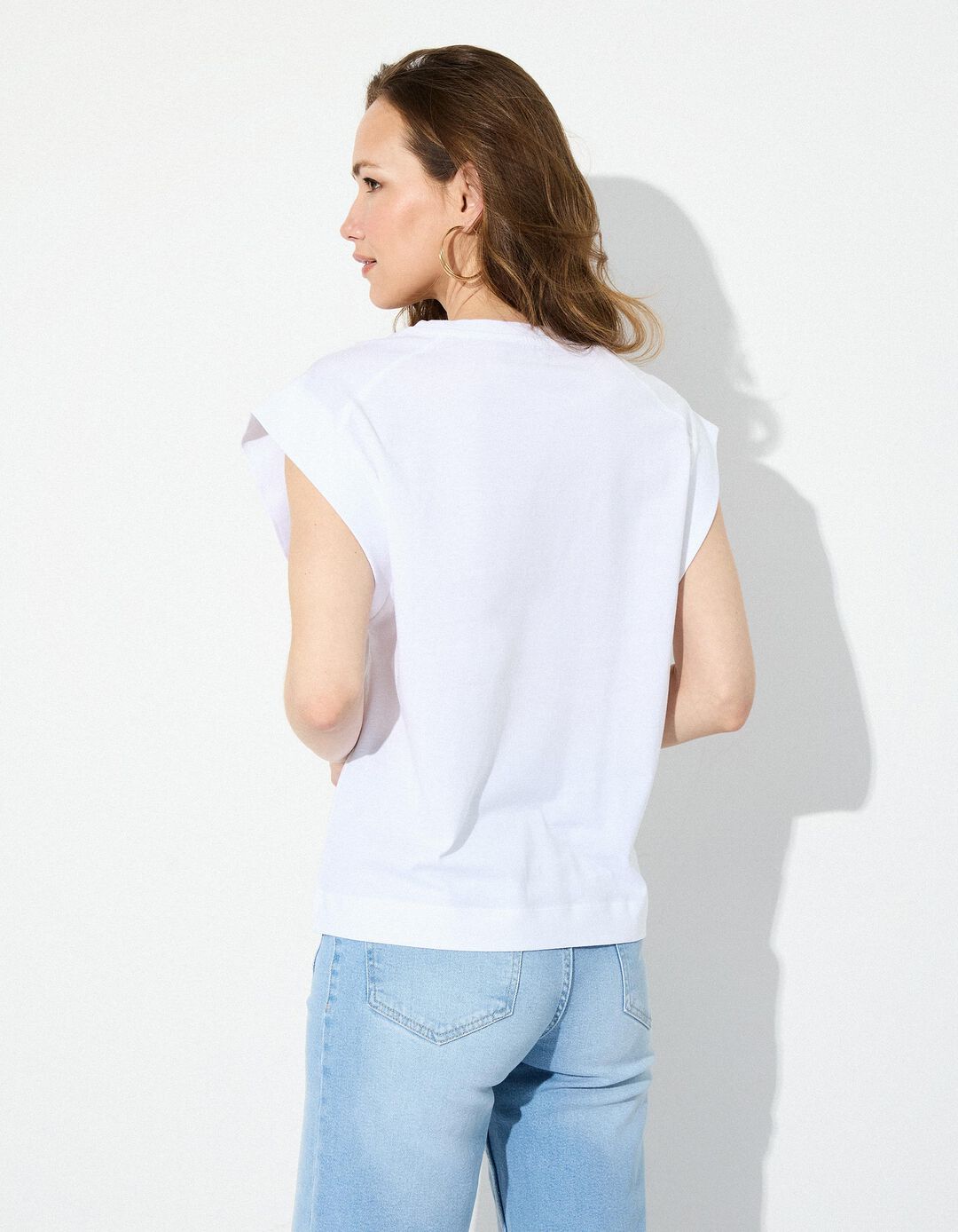 T-shirt, Mulher, Branco