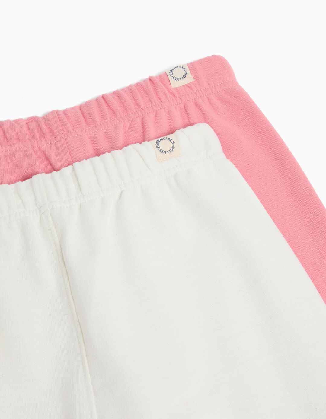 Pack 2 Joggers de Felpa, Menina, Rosa Claro/Bege Claro