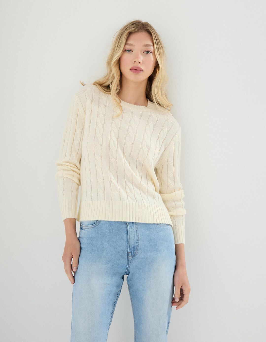Camisola de Malha, Mulher, Branco