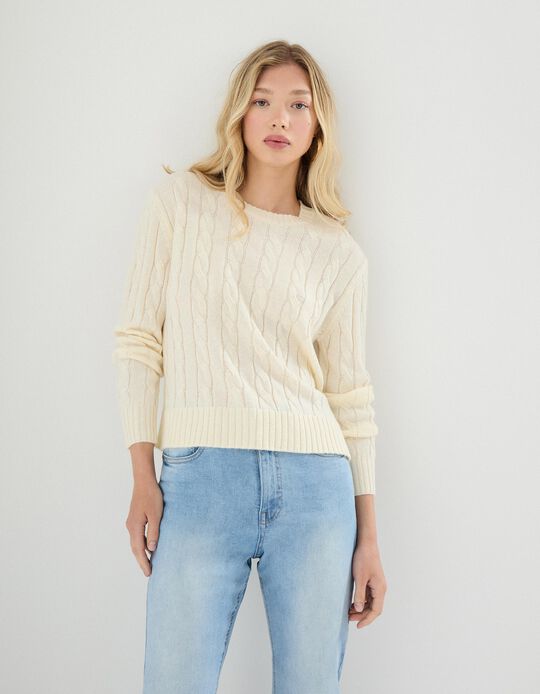 Comprar Online Camisola de Malha, Mulher, Branco