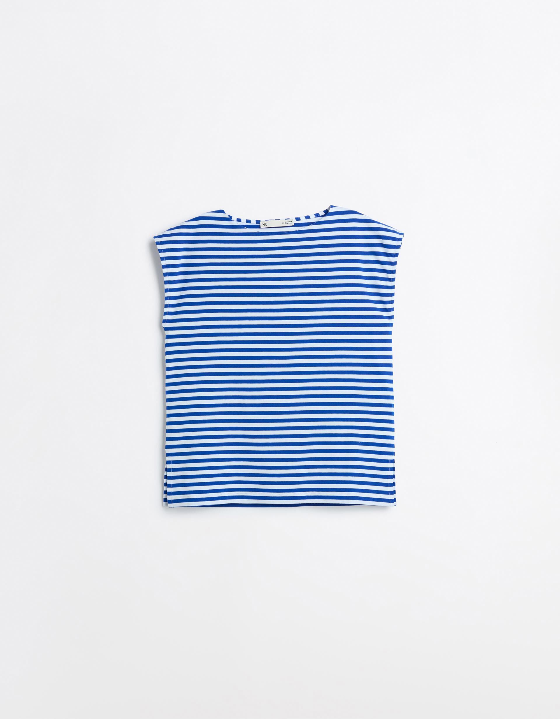 Comprar Online T-shirt Riscas, Mulher, Azul 