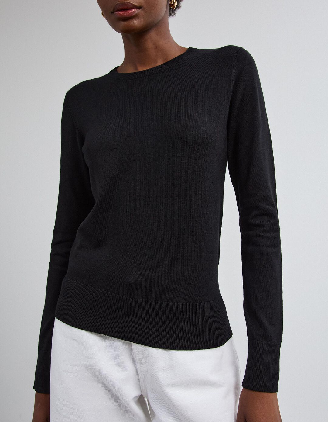 Camisola Tricotada, Mulher, Preto