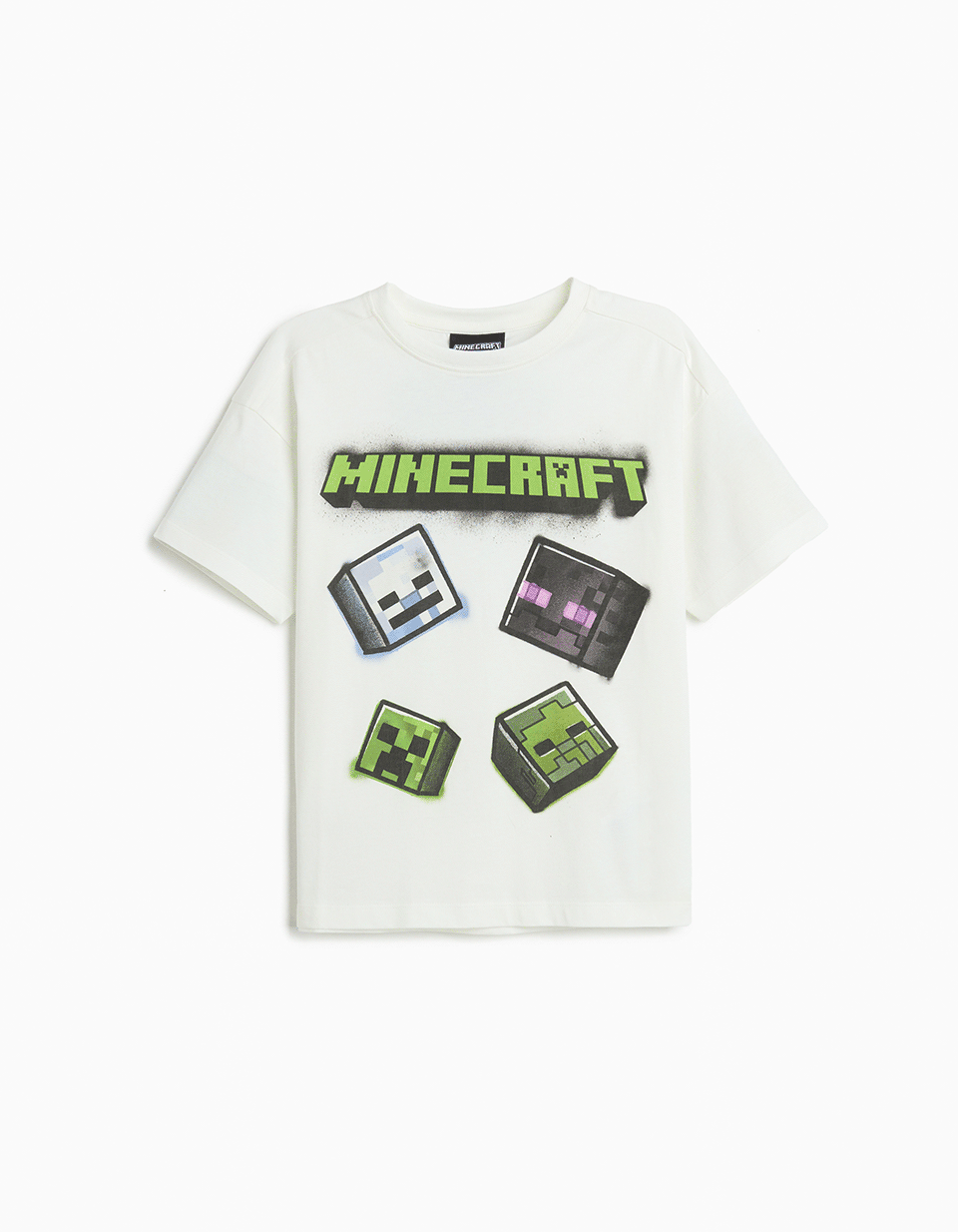 Comprar Online T-shirt Manga Curta 'Minecraft', Menino, Branco