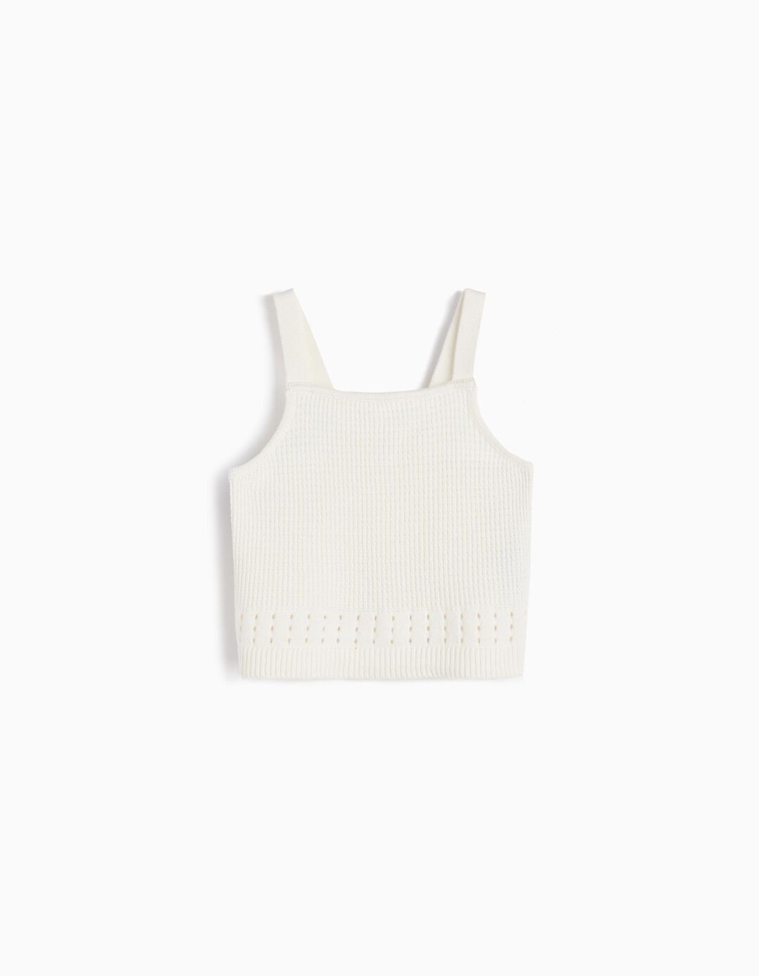 Top Crochet, Menina, Branco