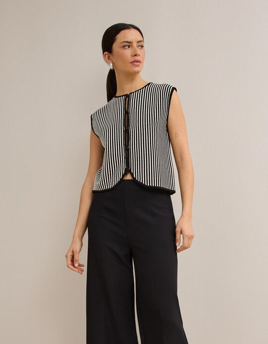 Comprar Online Colete Tricotado, Mulher, Bege Claro