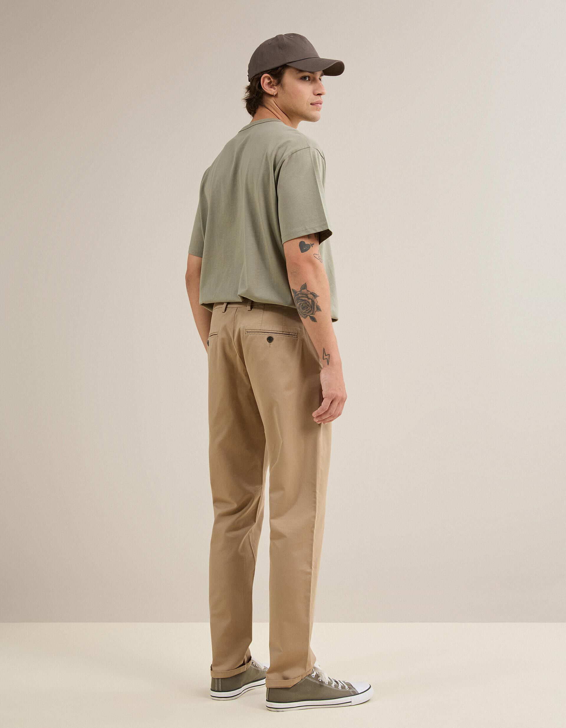 Comprar Online Cal&ccedil;as Chino Slim, Homem, Bege Escuro