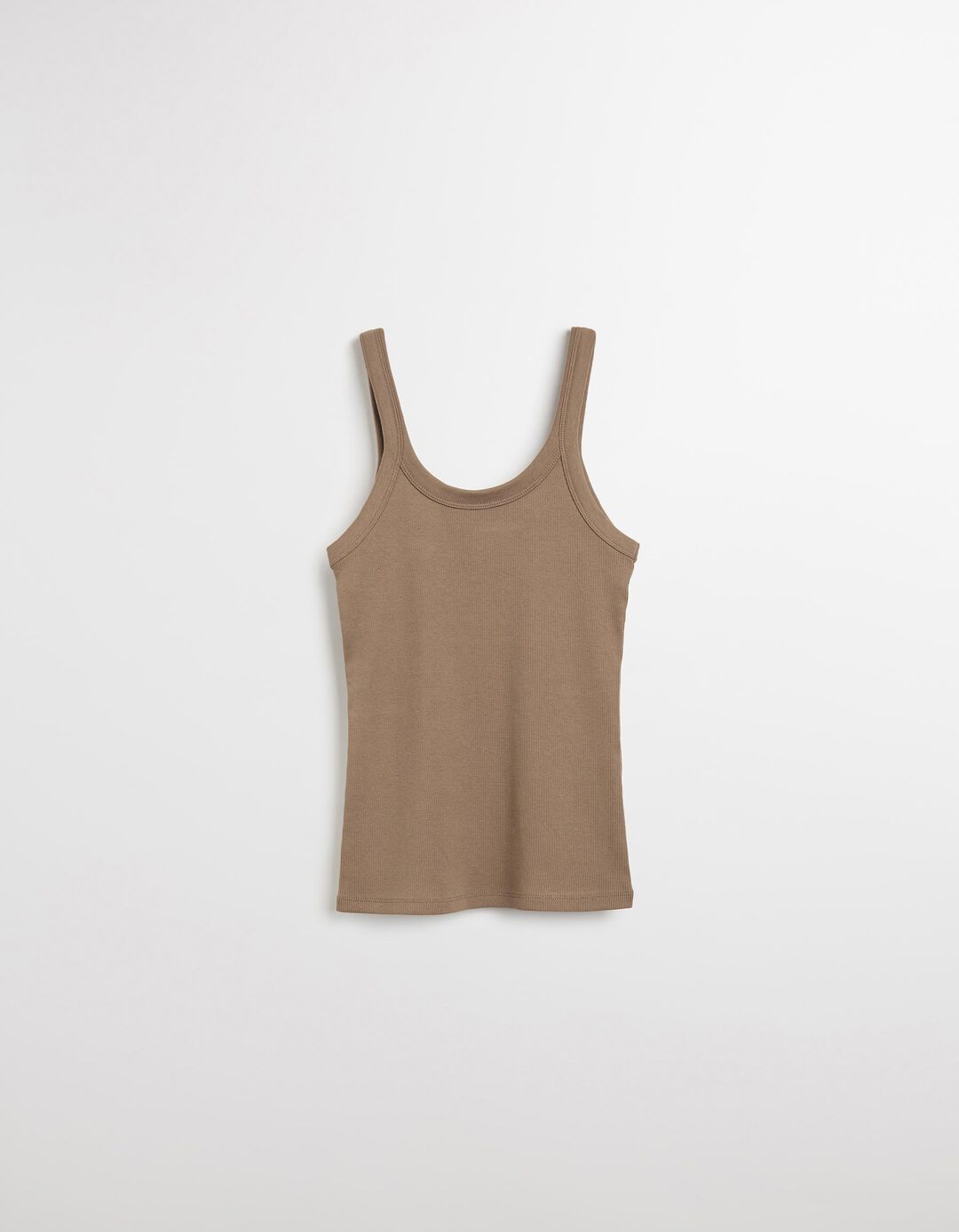 Tank Top, Mulher, Bege Escuro