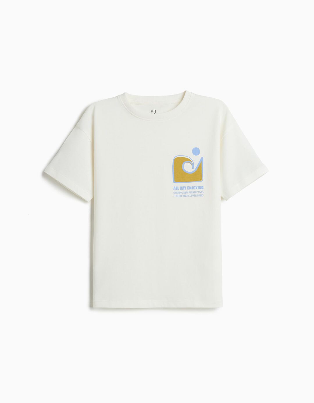 T-shirt Estampada, Menino, Branco